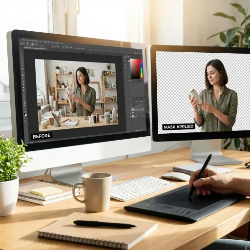 An image showing a subject cleanly cut out from its background for design use